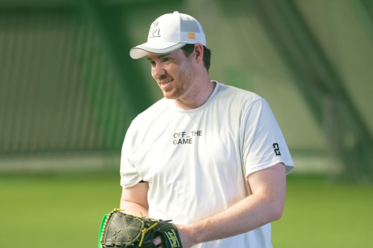 ファーム施設でリハビリを再開したカーター・スチュワート・ジュニア【写真：森大樹】