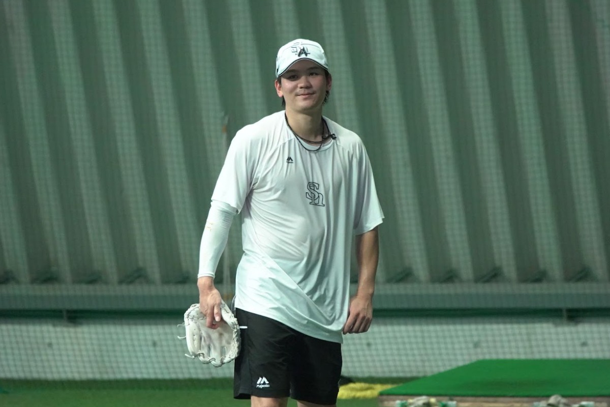 2軍に合流した緒方理貢【写真：竹村岳】