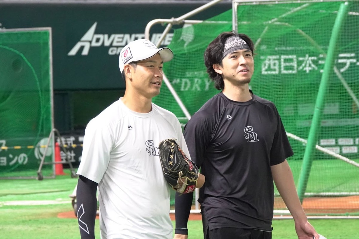 武田翔太と上沢直之【写真：竹村岳】