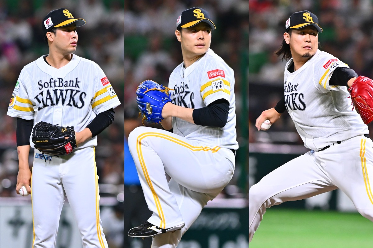藤井皓哉（左から）、松本裕樹、杉山一樹【写真：古川剛伊】