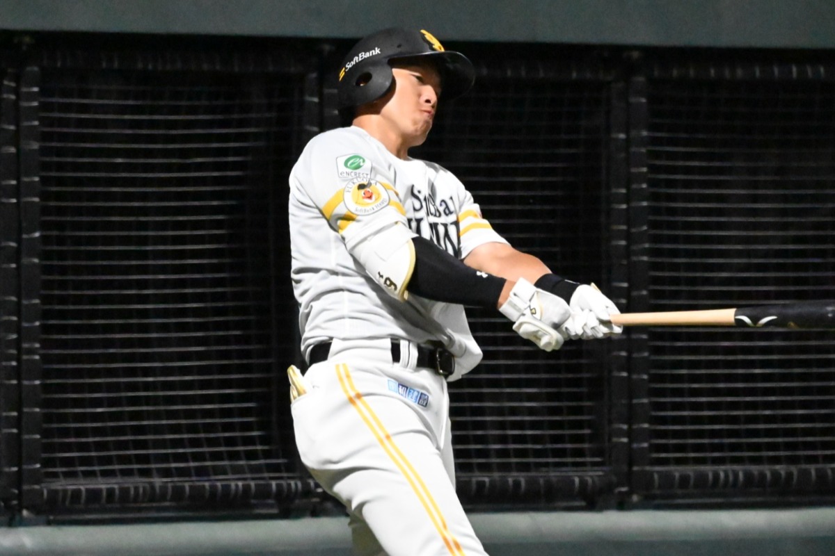 2軍戦に出場した柳田悠岐【写真：長濱幸治】