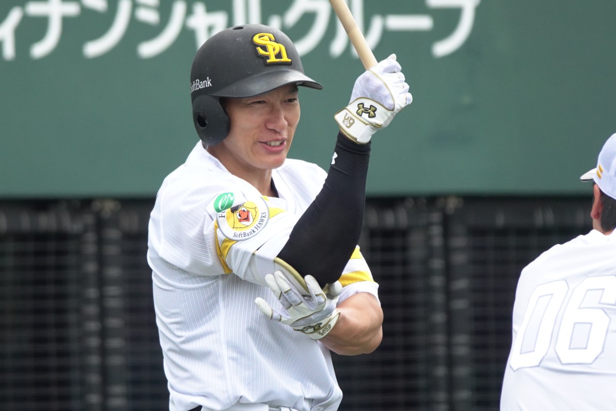 柳田悠岐【写真：竹村岳】