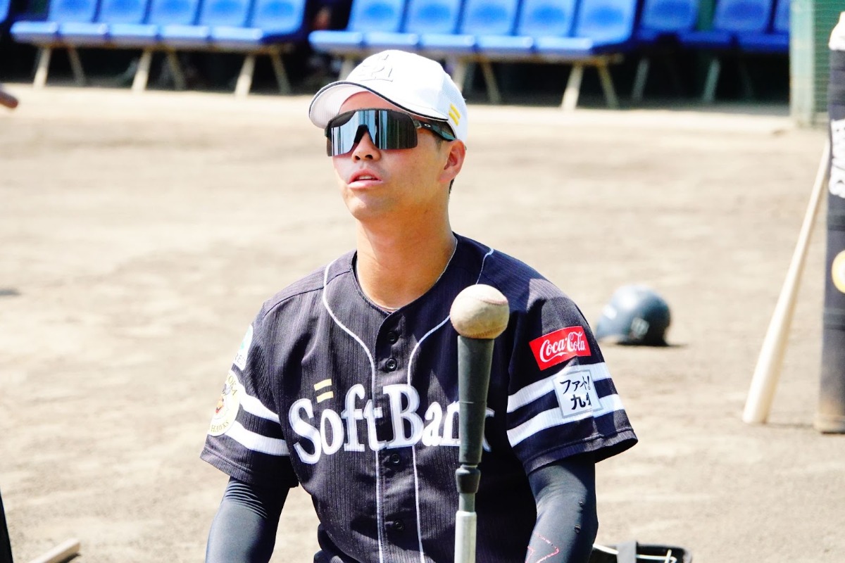 加藤洸稀3軍打撃投手【写真：川村虎大】