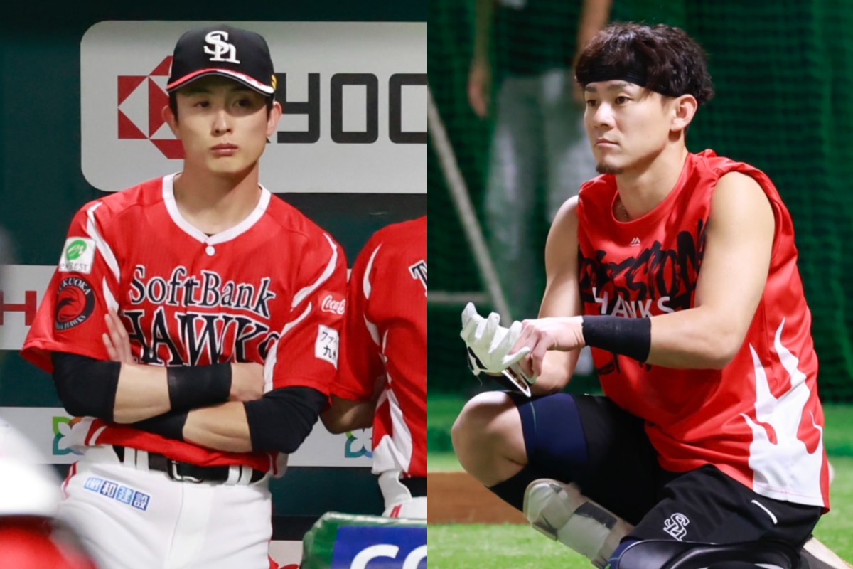 周東佑京（左）、牧原大成【写真：小池義弘】