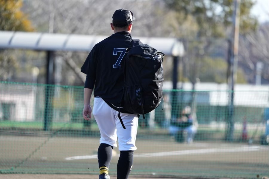 春季キャンプ中の中村晃【写真：冨田成美】