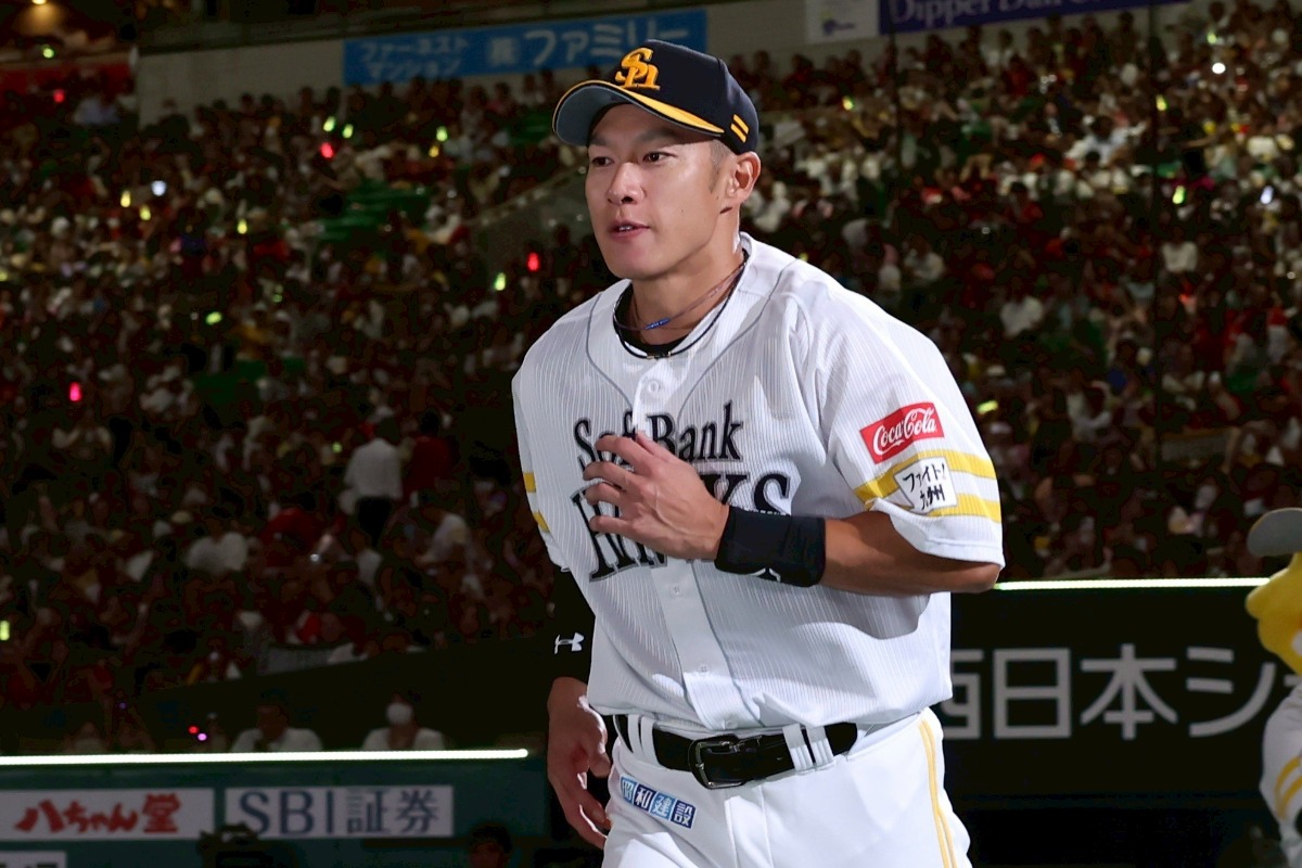 柳田悠岐【写真：加治屋友輝】