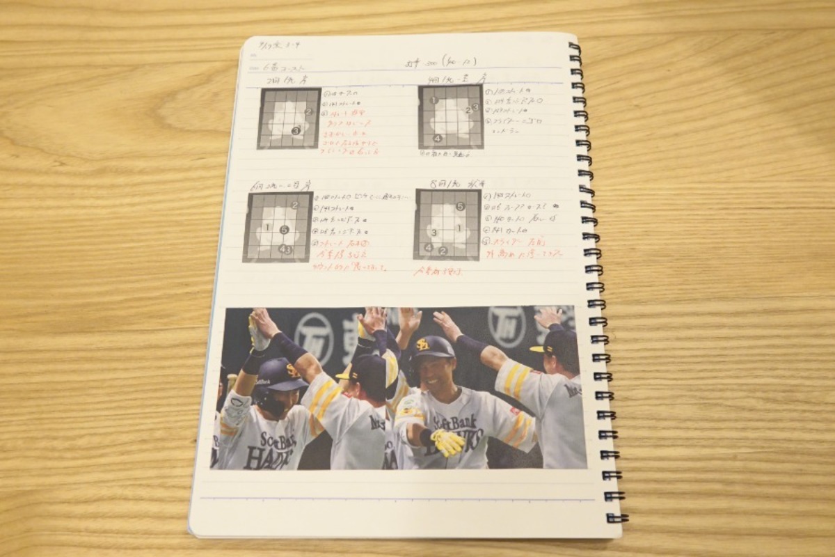 4月17日に中村晃が1号3ランを放った時の記録【写真：竹村岳】