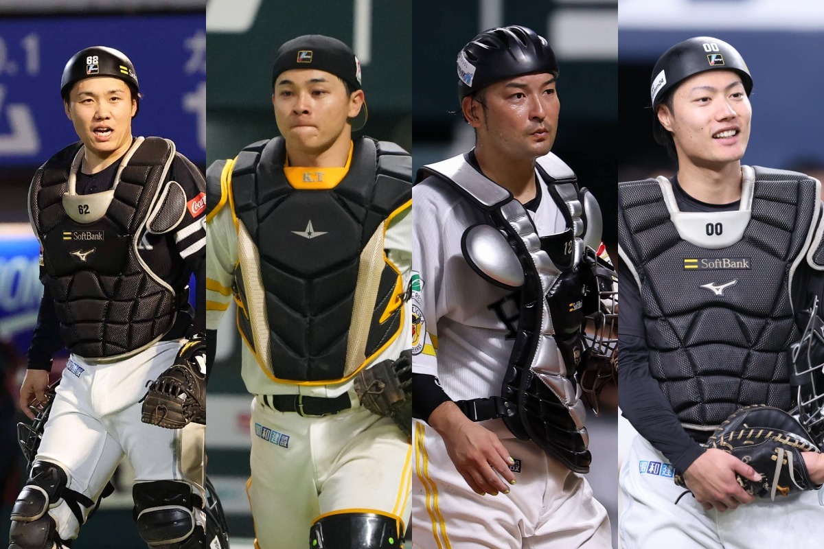 左から海野隆司、谷川原健太、嶺井博希、渡邉陸【写真：加治屋友輝、栗木一考、冨田成美】