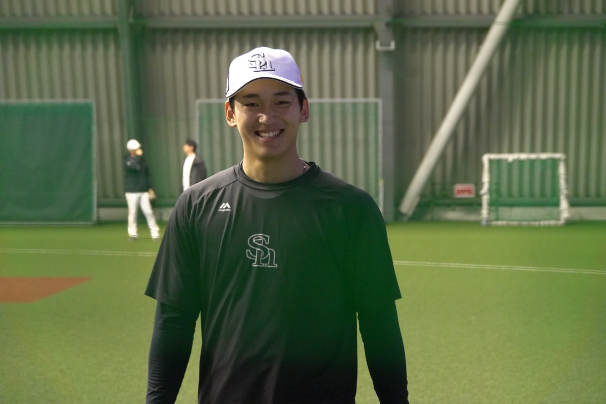 7日にキャッチボールを再開した前田悠伍【写真：竹村岳】