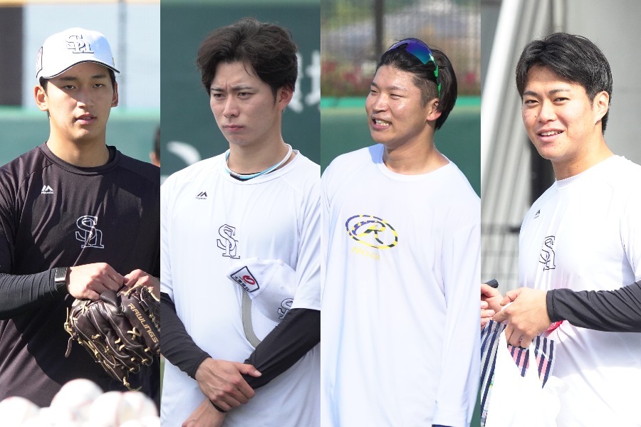 川口冬弥、前田悠伍、長谷川威展、澤柳亮太郎【写真：竹村岳】