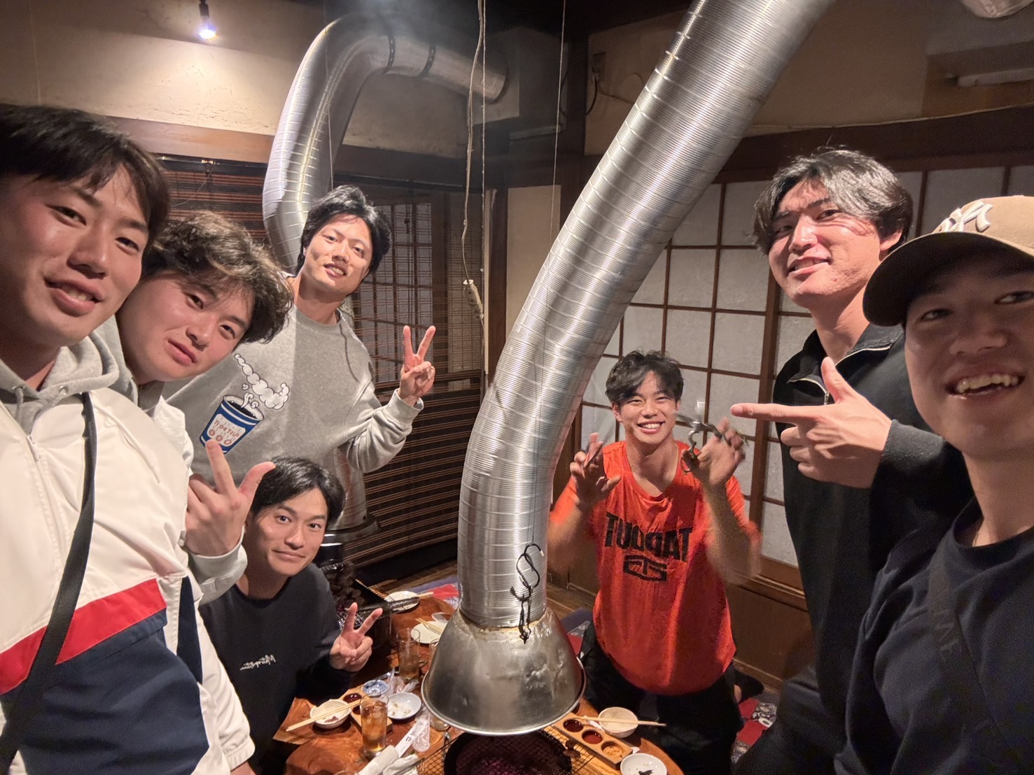 宮崎颯の送別会が開かれた【写真提供：前田純投手】