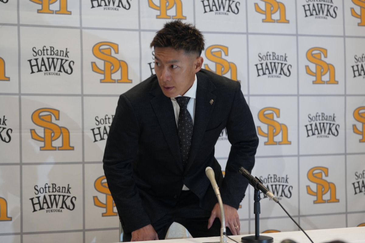 契約更改交渉に臨んだ柳田悠岐【写真：森大樹】