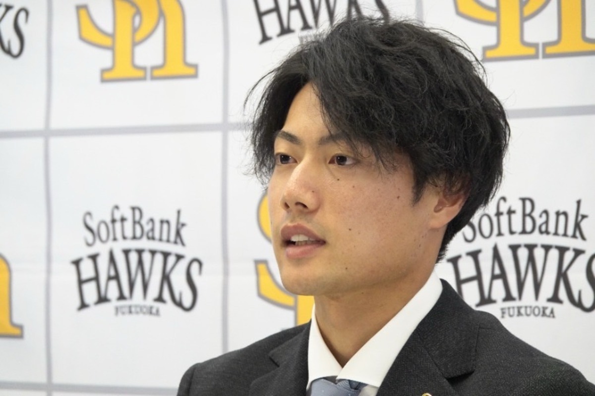 契約更改に臨んだ渡邉陸【写真：竹村岳】