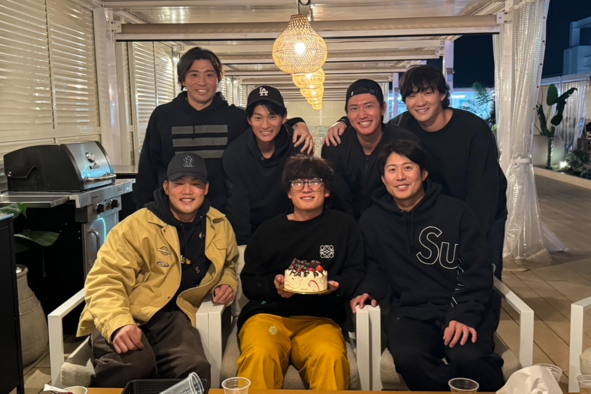 加藤晴空選手のお疲れ様会【写真提供：山本恵大選手】