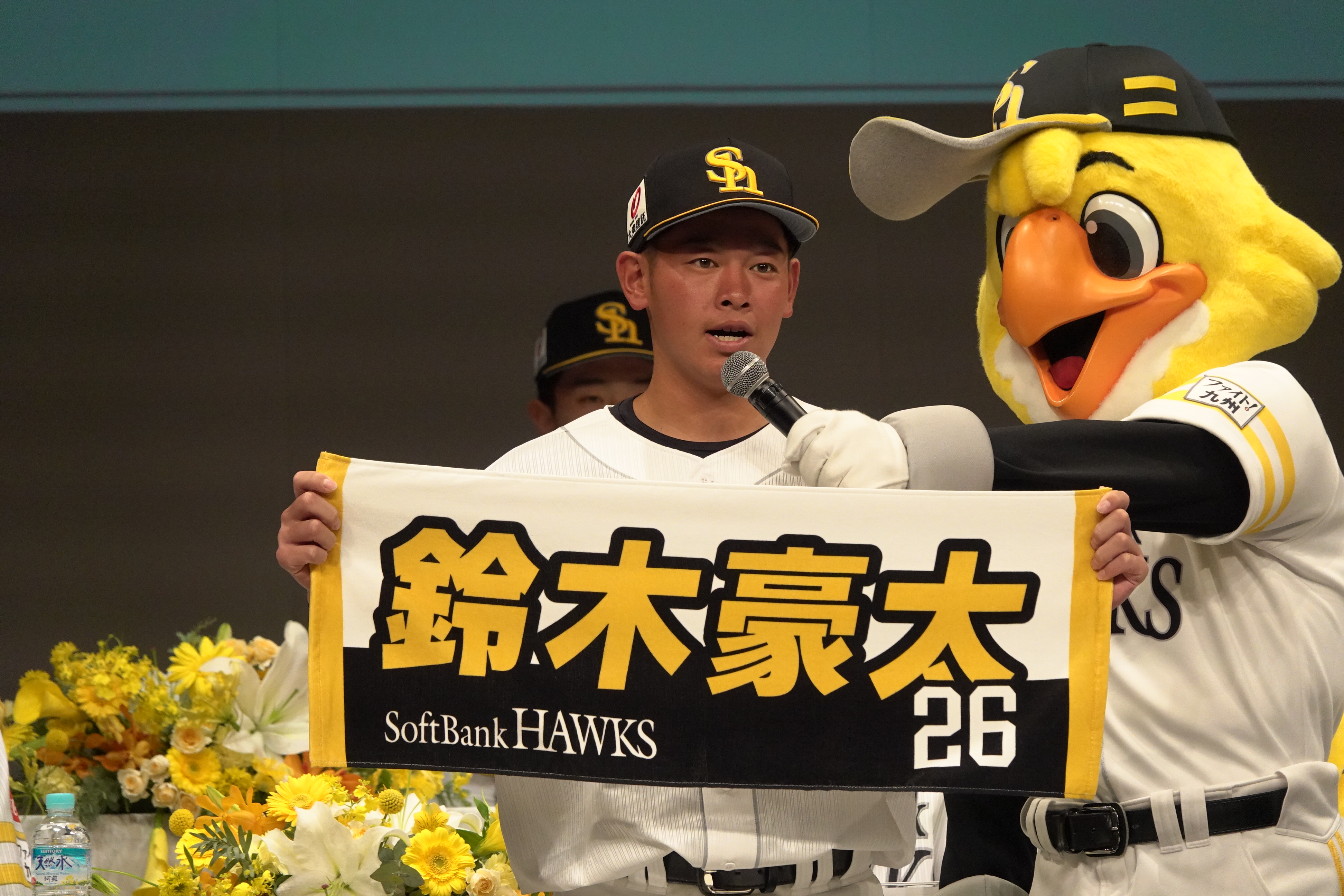 2025年ドラフト3位で入団した鈴木豪太【写真：竹村岳】