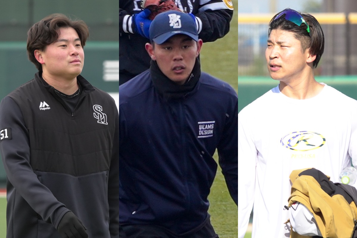 前田純、宇野真仁朗、長谷川威展（左から）【写真：竹村岳、森大樹】