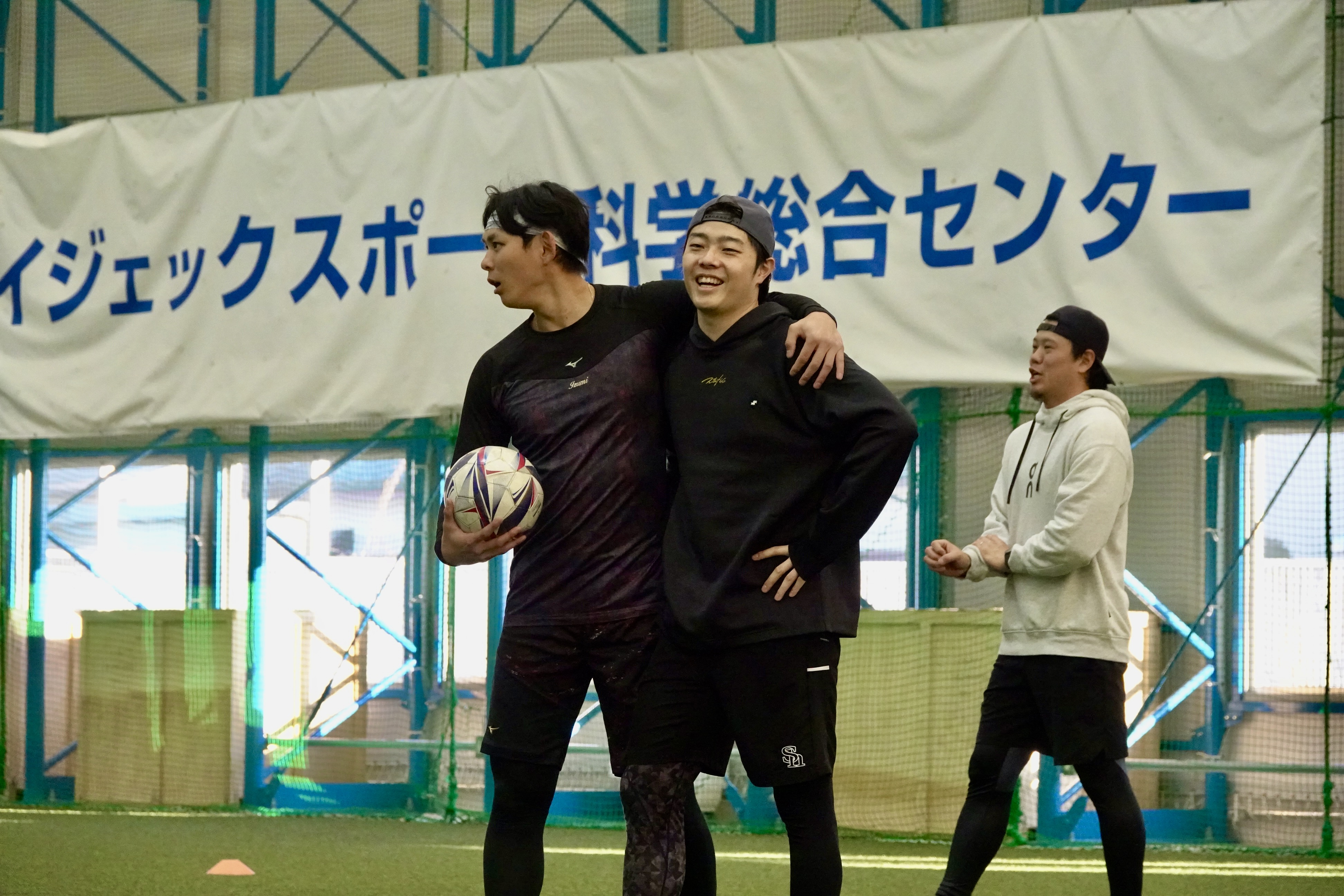 「エイジェックスポーツ科学総合センター」で自主トレする松本裕樹【写真：竹村岳】