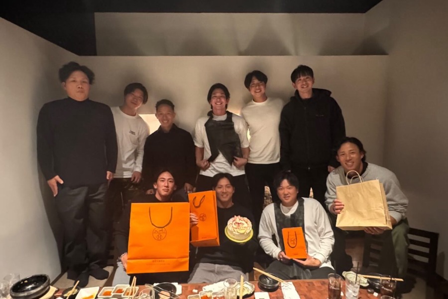 佐藤直樹の送別会【写真：庄嶋大一郎さん提供】