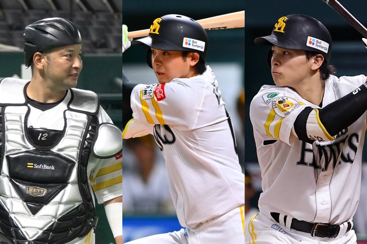 （左から）嶺井博希、川瀬晃、谷川原健太【写真：加治屋友輝、竹村岳】