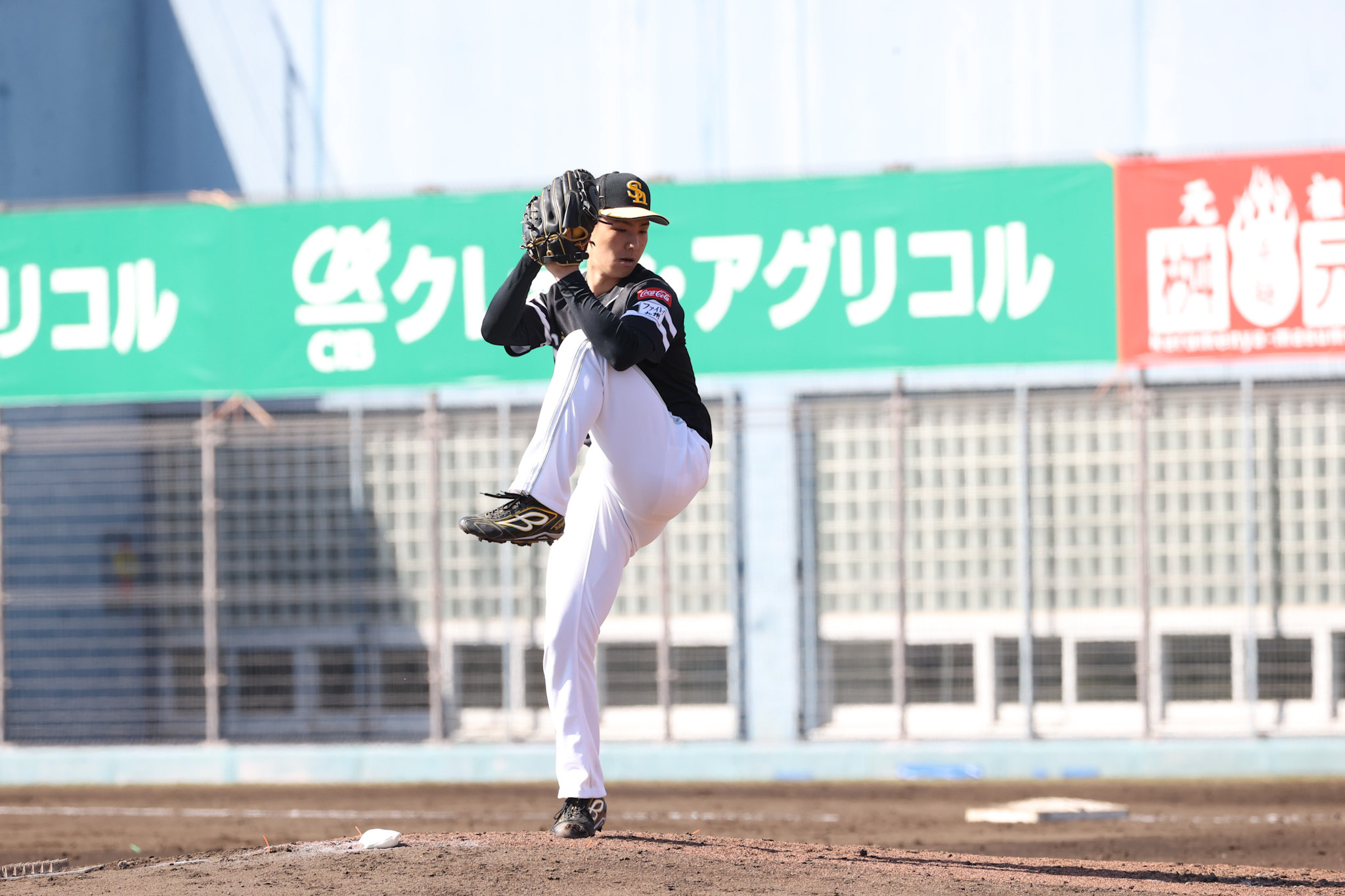 紅白戦で好投した藤原大翔【写真・栗木一考】