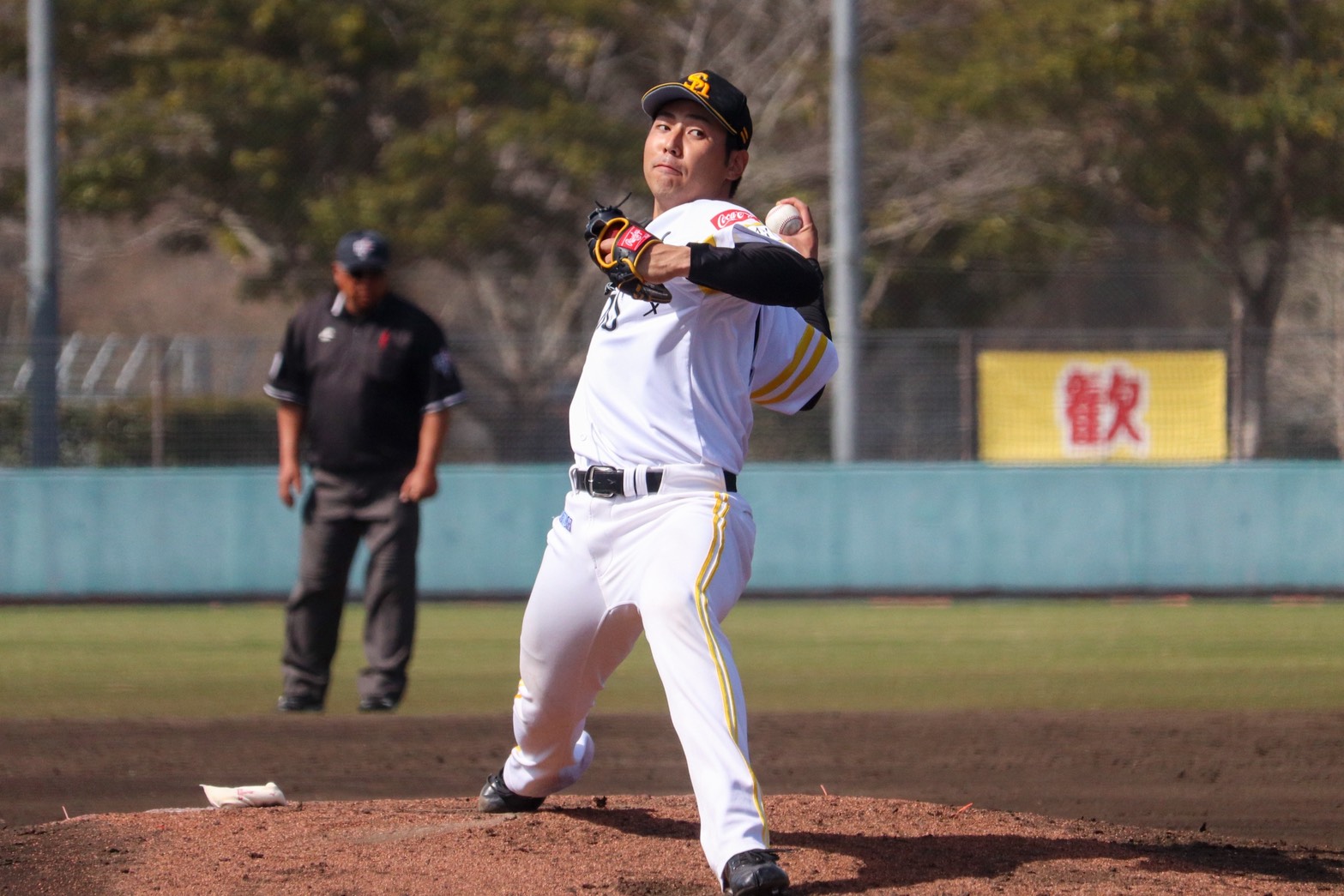 5回無失点の好投を見せた内野海斗【写真：飯田航平】