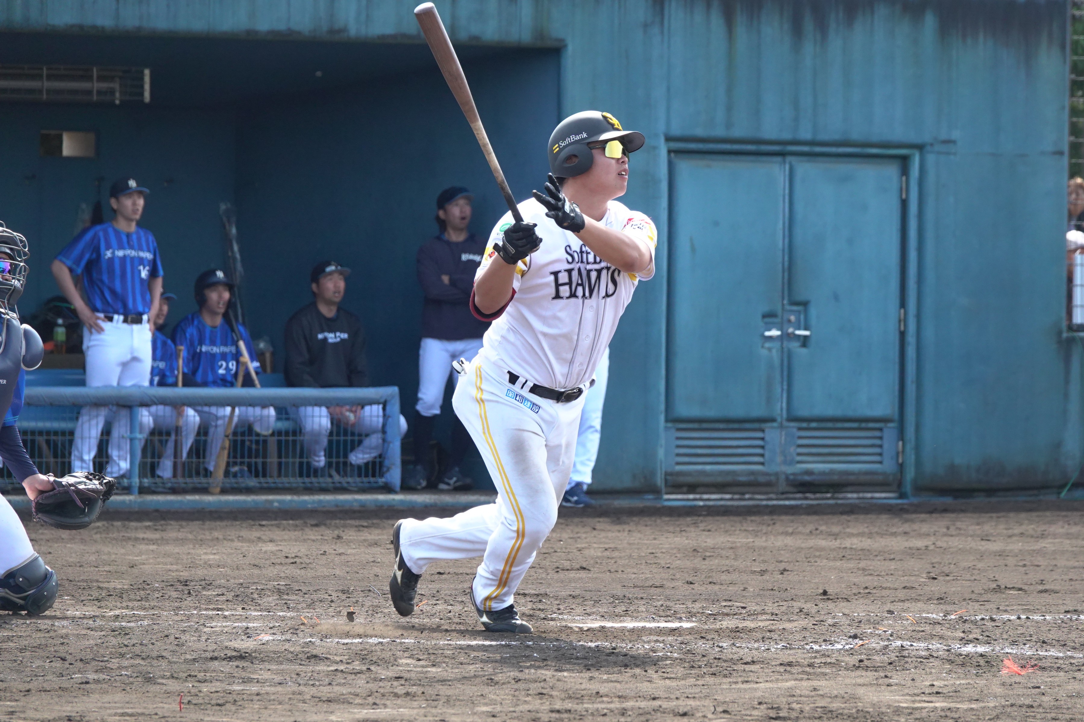 豪快な本塁打を放った佐倉侠史朗【写真：竹村岳】