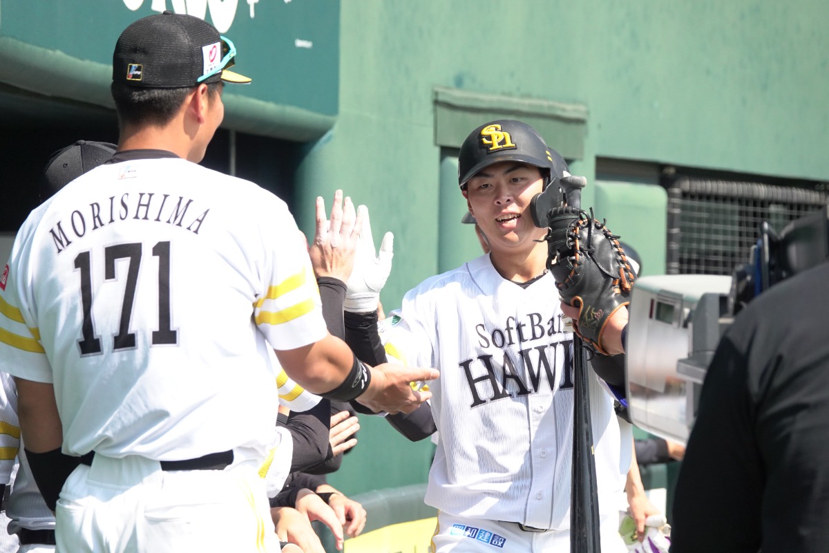 阪神戦で3ランを放った石塚綜一郎【写真：竹村岳】