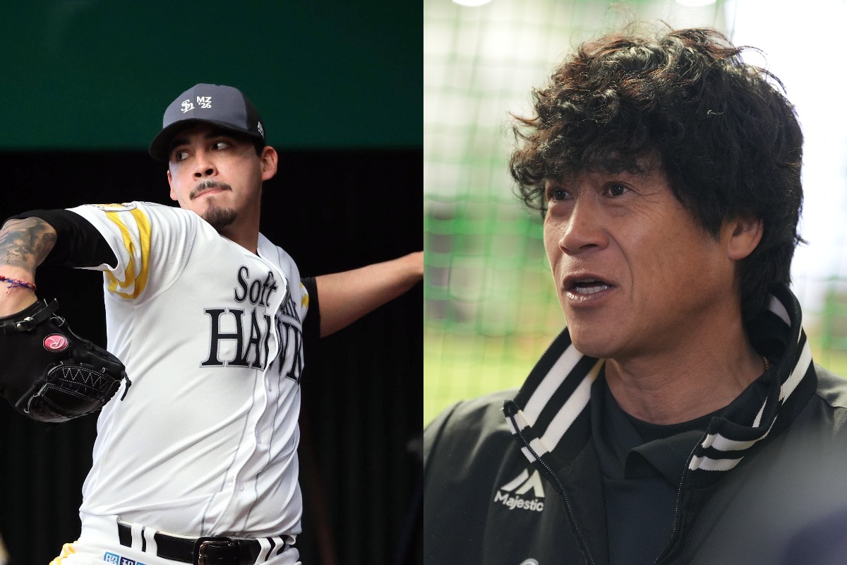 アレクサンダー・アルメンタと城島健司CBO【写真：栗木一考、森大樹】