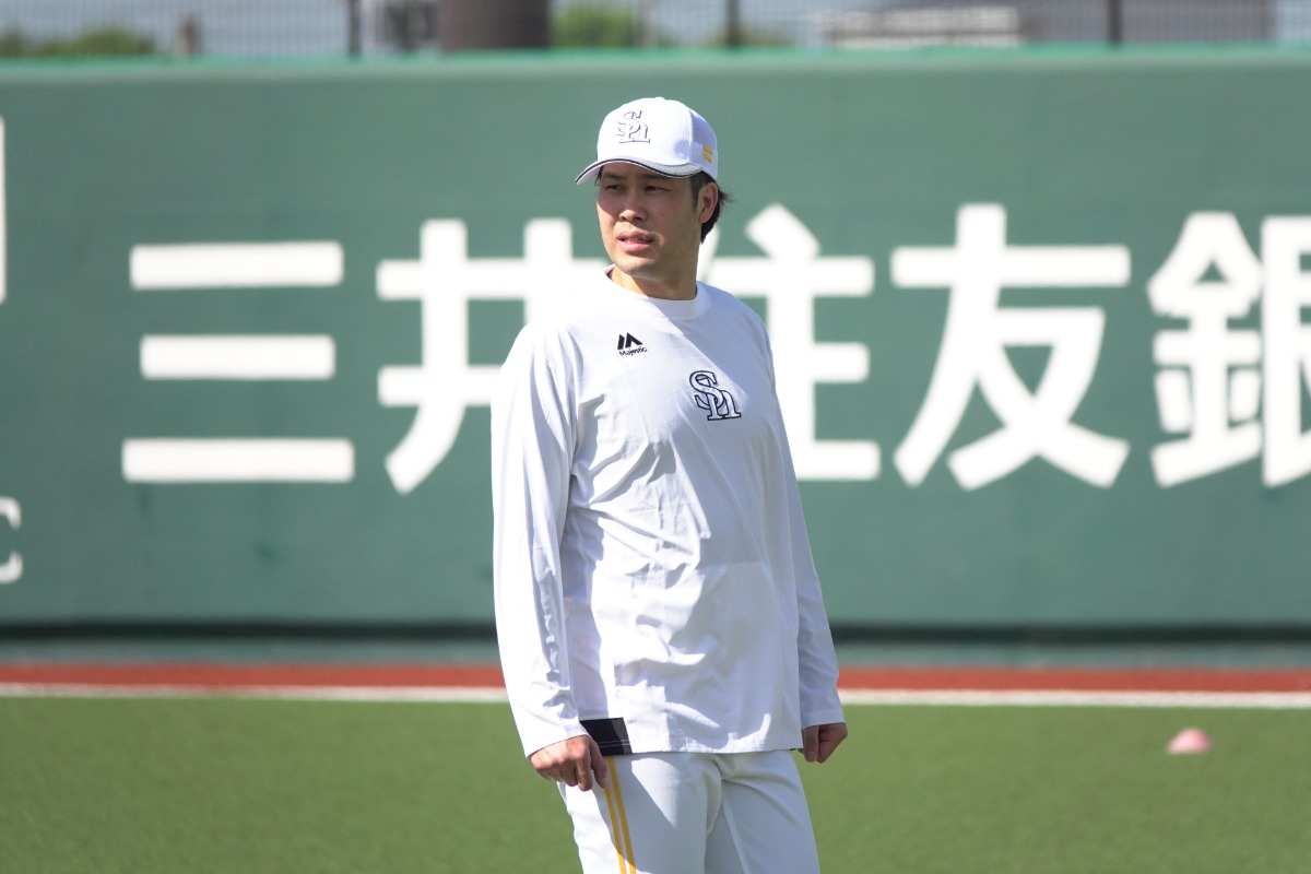 タマスタ筑後でリハビリに励む藤井皓哉【写真：竹村岳】