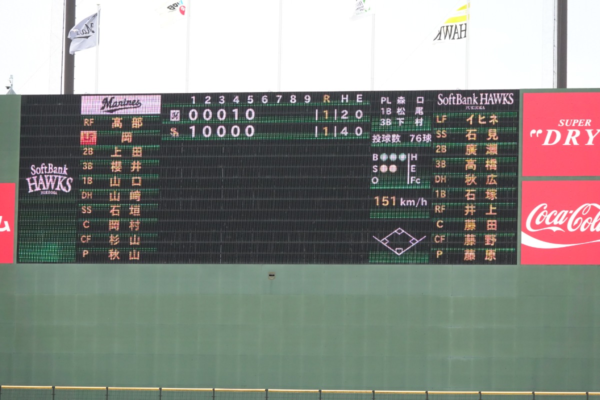 藤原大翔は6回無死、岡大海を151キロの直球で打ち取った【写真：竹村岳】