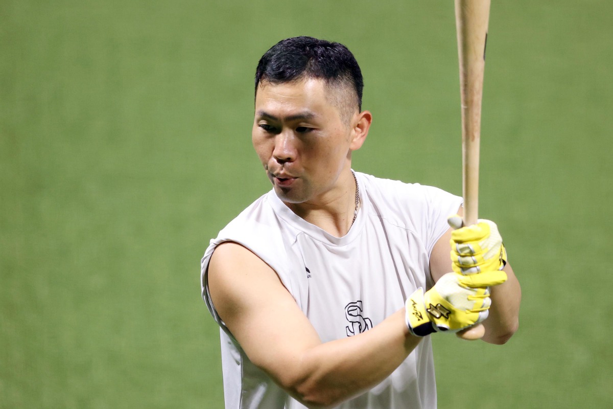 9日に登録抹消となった中村晃【写真：栗木一考】