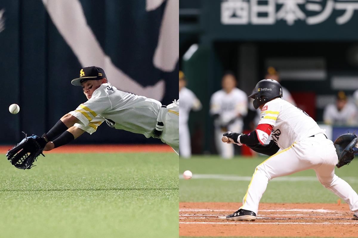 牧原大成と今宮健太【写真：栗木一考】