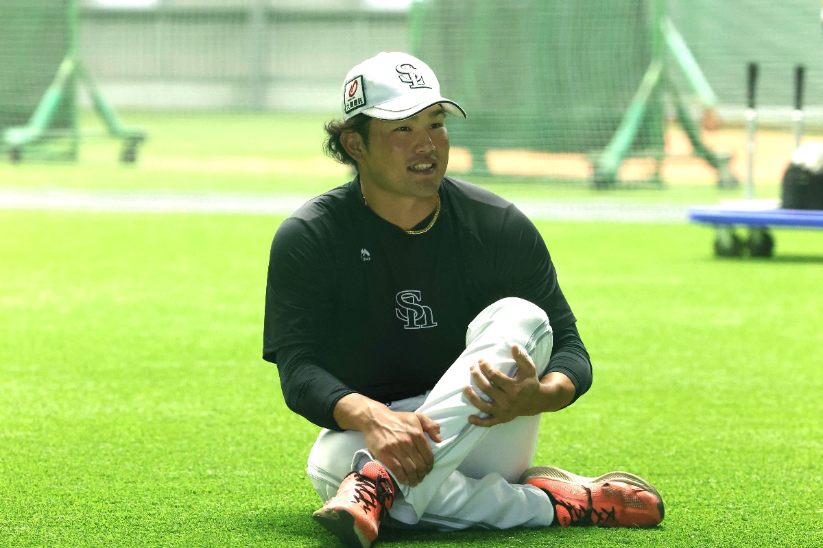 1軍に合流した山本恵大【写真：栗木一考】