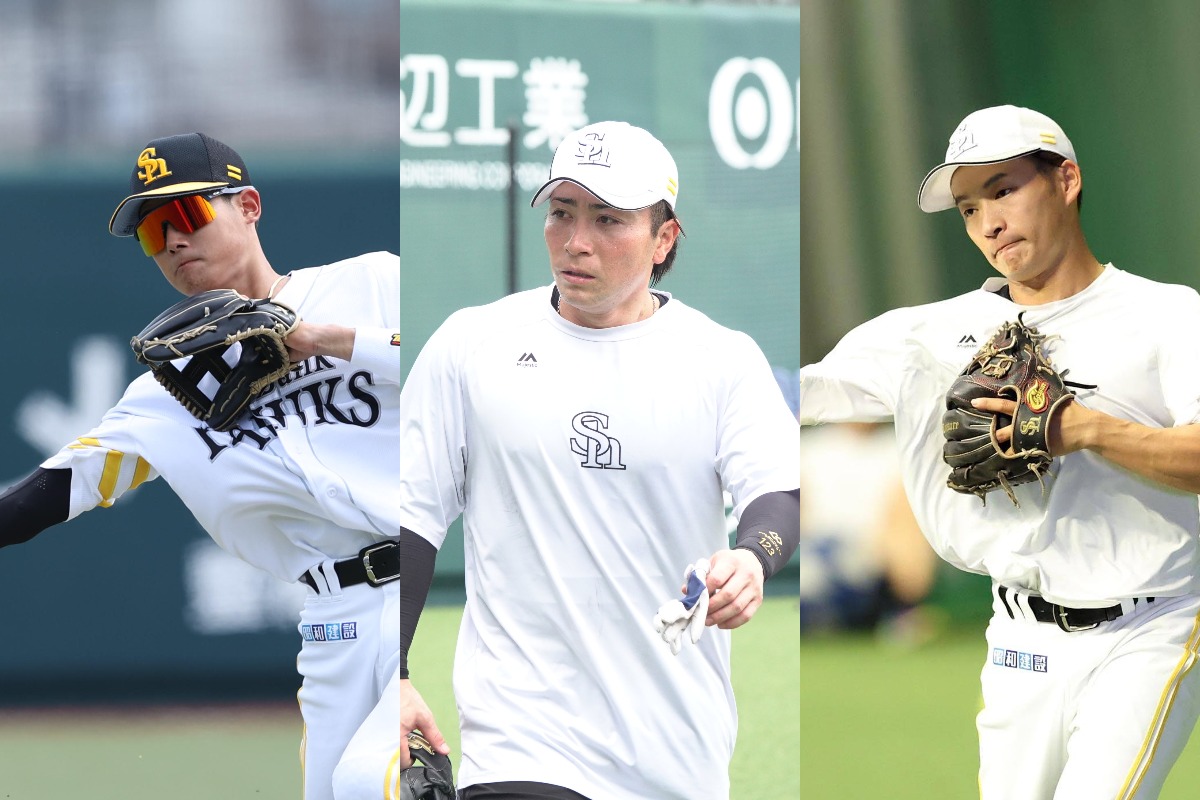 山下恭吾、大泉周也、西尾歩真（左から）【写真：栗木一考、竹村岳】