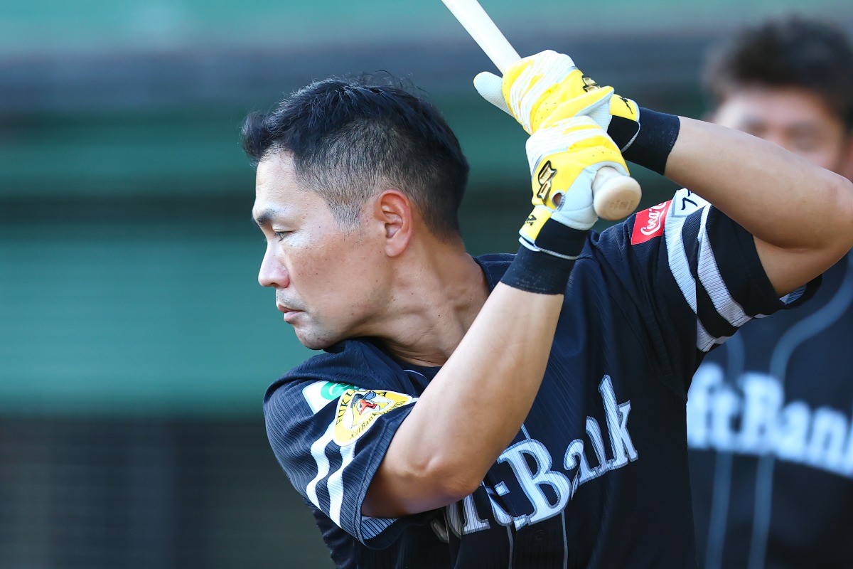 オリックス2軍戦に出場した中村晃【写真:加治屋友輝】