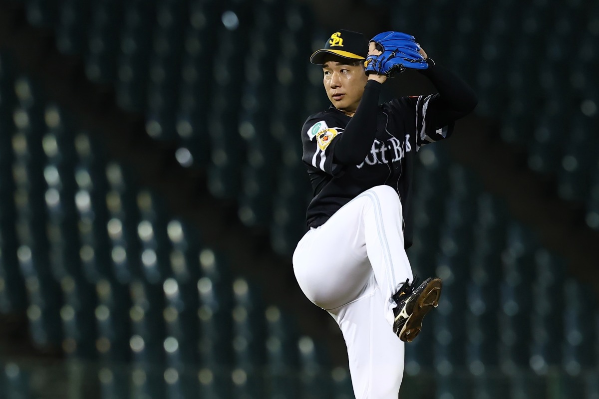 オリックス2軍戦に登板した中村稔弥【写真：加治屋友輝】