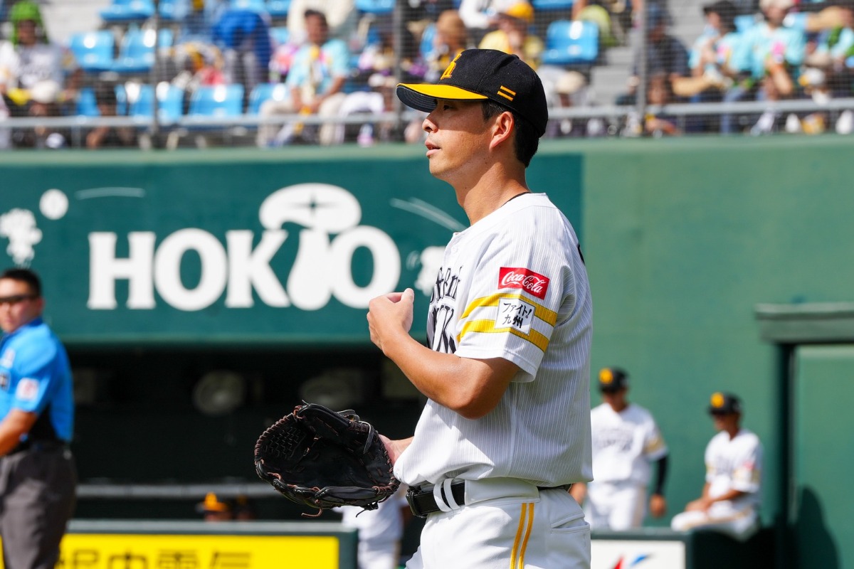 阪神2軍戦に先発した大関友久【写真：森大樹】