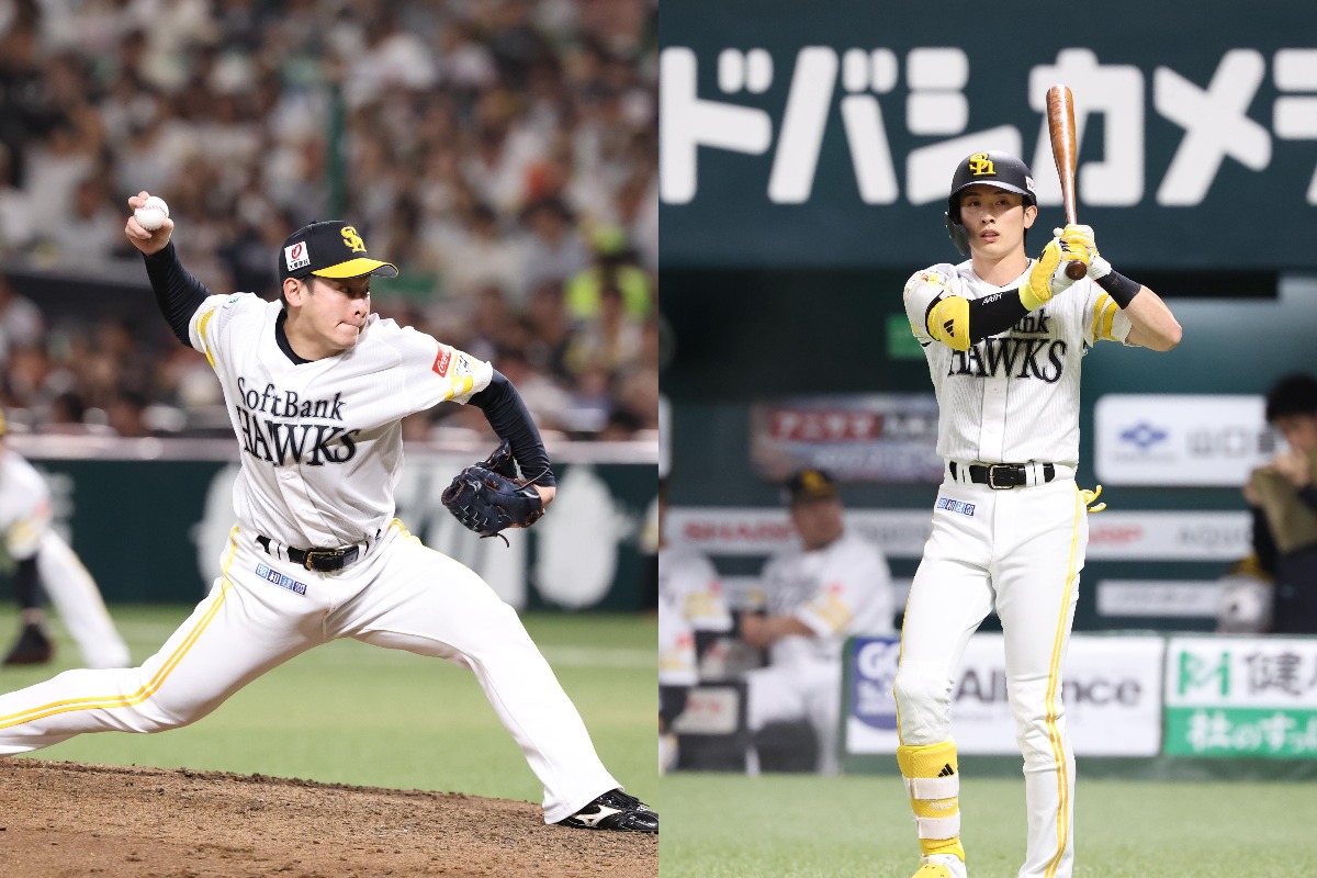鈴木豪太と周東佑京【写真：栗木一考】