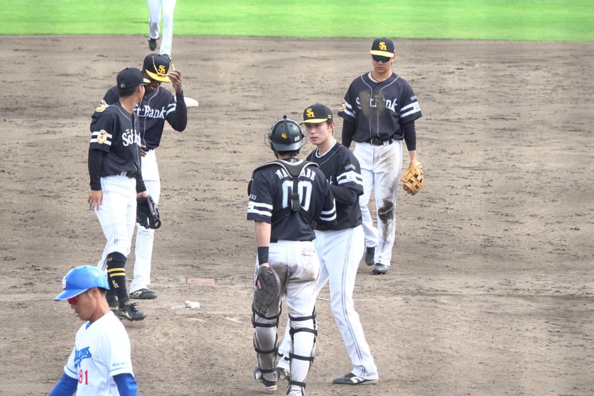 昨年9月11日の中日戦で試合を締め括った川口冬弥【写真：竹村岳】