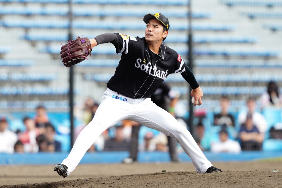 ファーム選手権で登板した大野稼頭央【写真：黒澤崇】